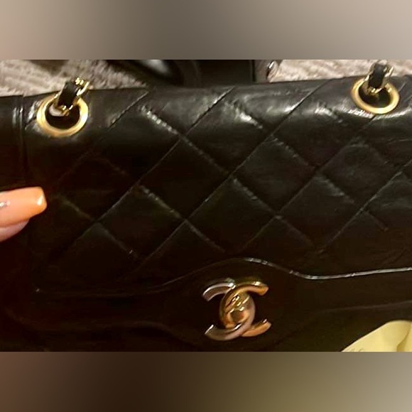 Vintage Black Chanel mini Double Flap - Picture 2 of 14